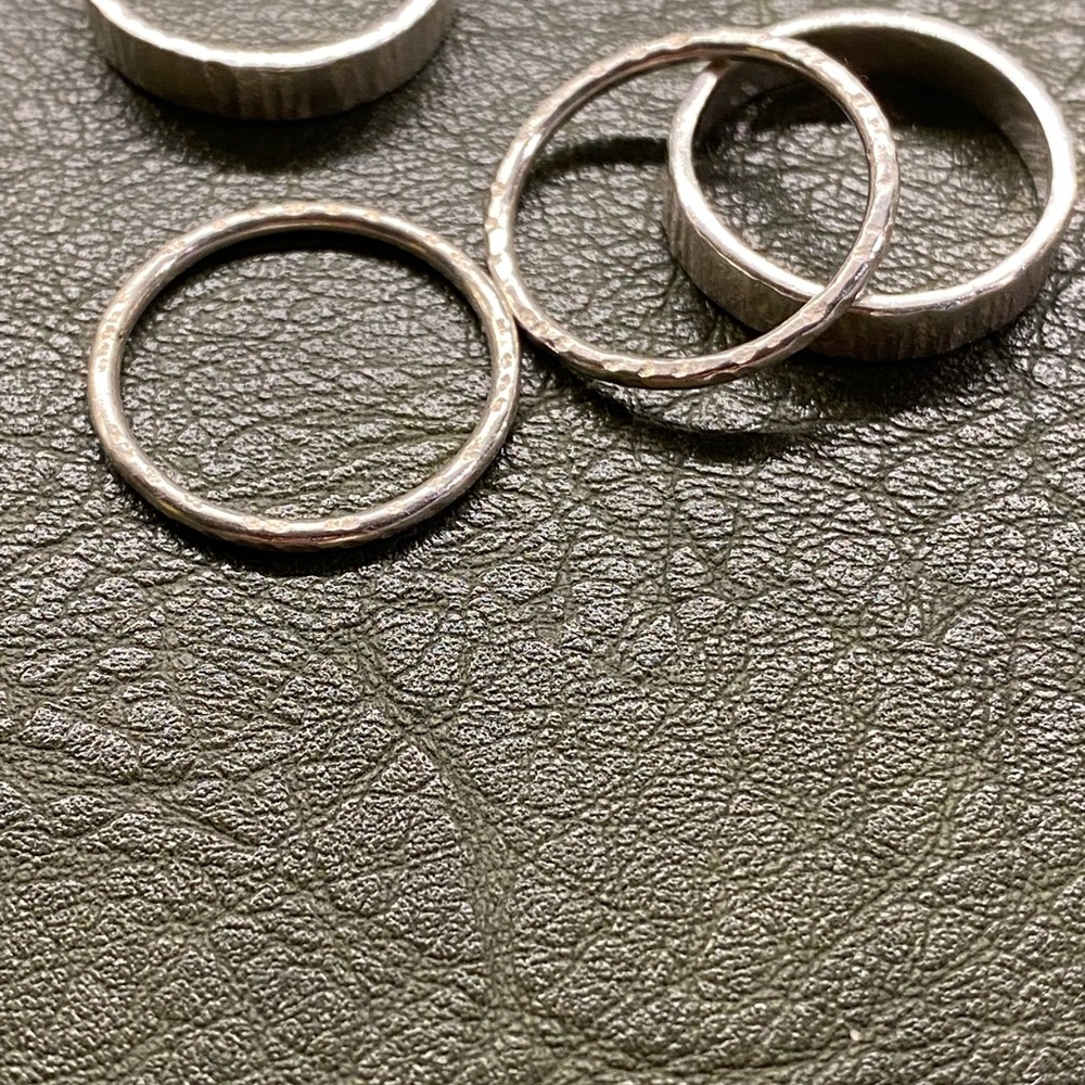 Silver Textured Ring Set - Picture 11 of 16